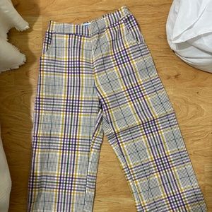 Juniors Plaid Trousers